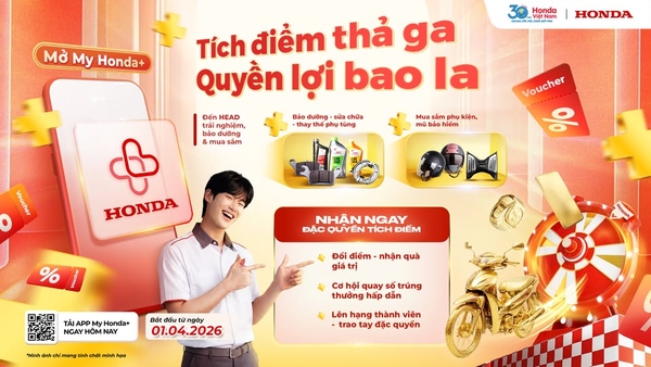 Tải My Honda+ - Tích thêm JOY, Đổi thêm quà