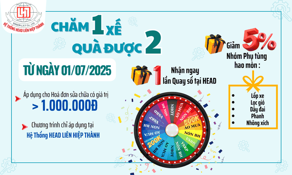 KHUYẾN MÃI SỬA CHỮA XE MÁY THÁNG 7/2025