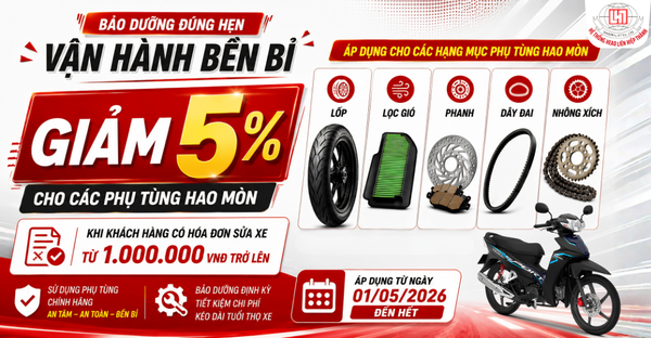 CHƯƠNG TRÌNH KHUYẾN MÃI DÀNH CHO PHỤ TÙNG HAO MÒN
