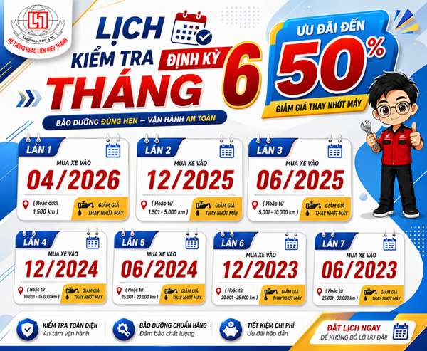 LỊCH KIỂM TRA ĐỊNH KỲ THÁNG 𝟔