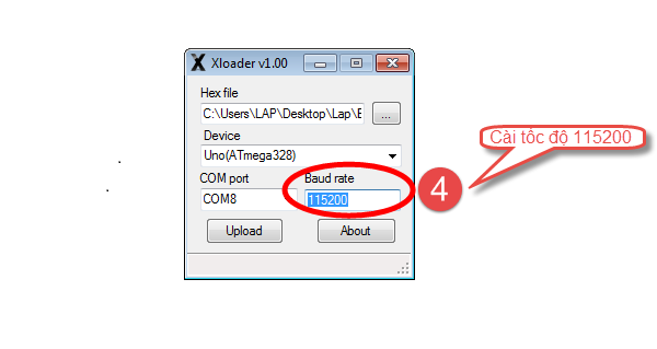 Nạp firmware cho Arduino bằng Xloader - Nạp chương trình cho Arduino b ...