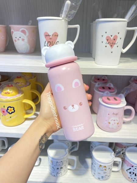 Bình Giữ Nhiệt Gấu Thỏ Dễ Thương 400ML
