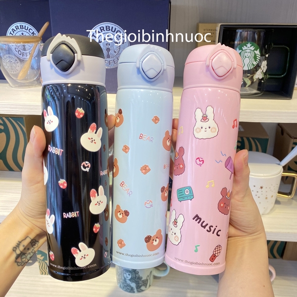 BÌNH NƯỚC HỌC SINH KÈM STICKE 800ML NHIỀU MÀU  Tổng Kho Gia Dụng Phương  Thảo