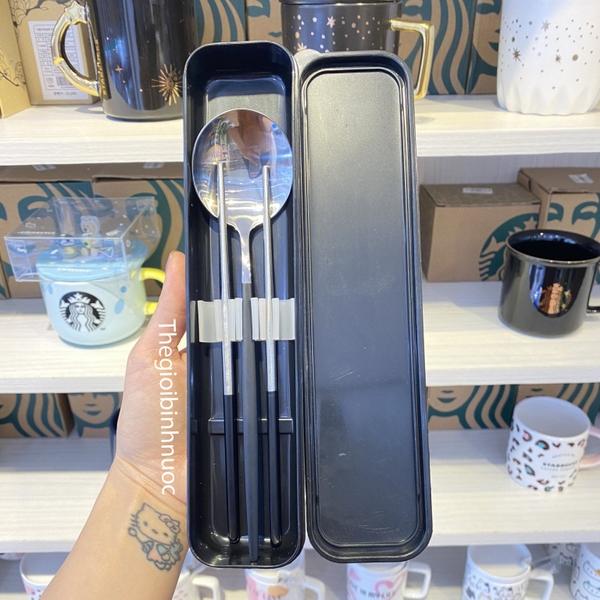 Set Hộp Muỗng Đũa Inox Tiện Dụng