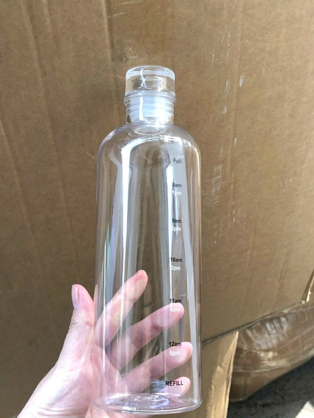 In Logo Bình Nhựa 500ML Vạch Nướ