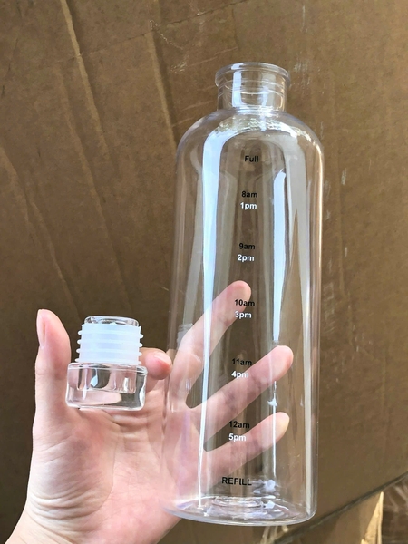 In Logo Bình Nhựa 500ML Vạch Nướ
