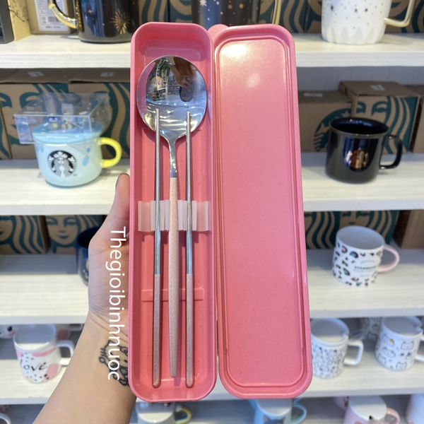 Set Hộp Muỗng Đũa Inox Tiện Dụng