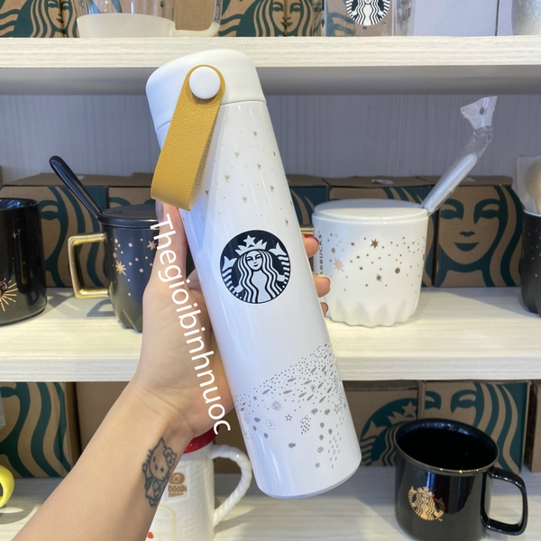 Bình Giữ Nhiệt Starbucks Kiểu Gỗ 473ML