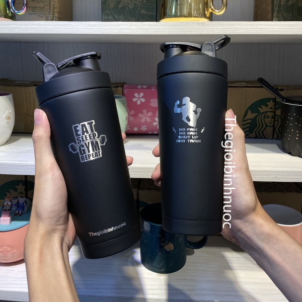 Bình Shaker Tập Gym Giữ Nhiệt Tốt Inox 304