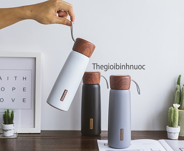 Bình Giữ Nhiệt Nắp Gỗ Delicate 500ml