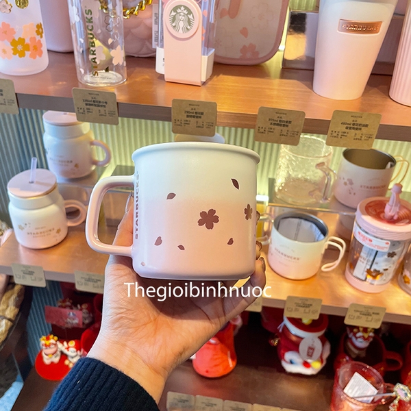 Starbucks Cup 2021 Sakura Flower Couple Bowling