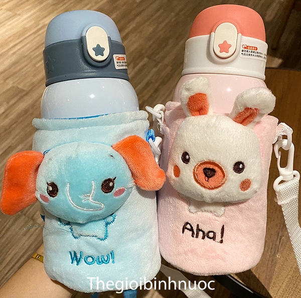 Bình Giữ Nhiệt Tặng Kèm Túi Thú Bông Cho Bé