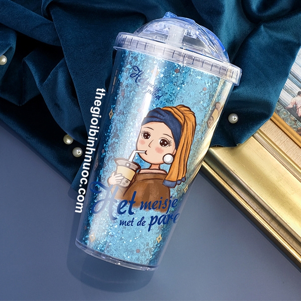 Ly Nhựa Cold Cup Kèm Ống Hút 480ML