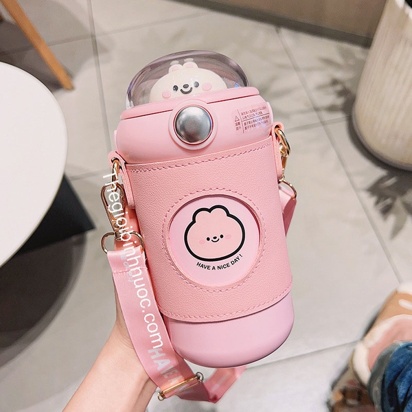 Bình Giữ Nhiệt Cao Cấp Inox 316 Tặng Kèm Dây Đeo 550ML