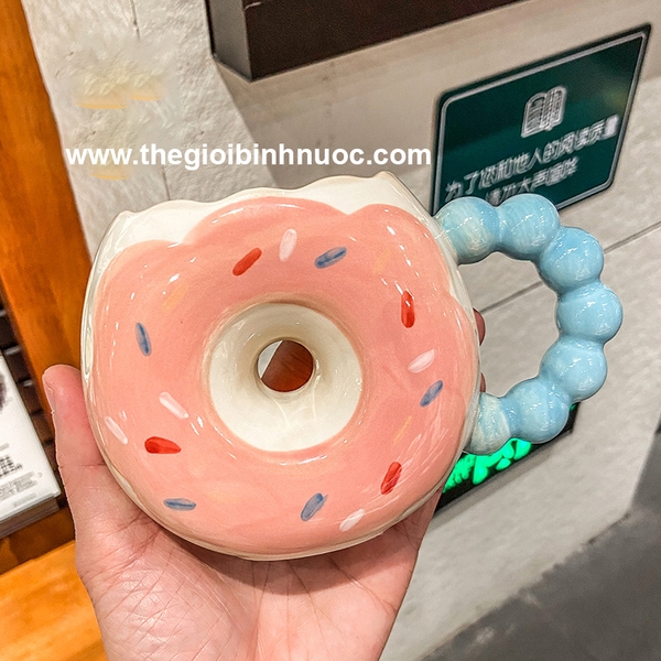 Ly Sứ Hoạ Tiết Bánh Donut Siêu Dễ Thương