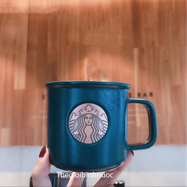 Ly Starbucks Anniversary Blue siren Mermaid Tail 14oz