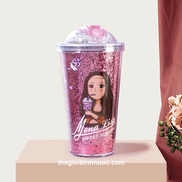 Ly Nhựa Cold Cup Kèm Ống Hút 480ML