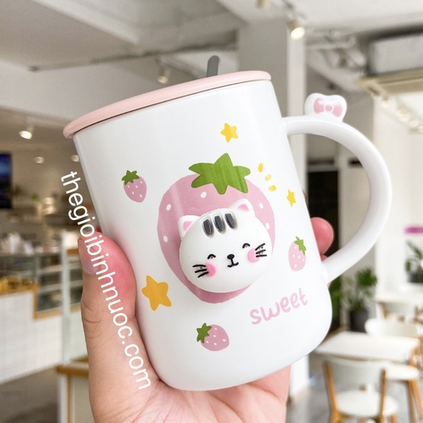 Ly Sứ Mèo Đáng Yêu 400ML