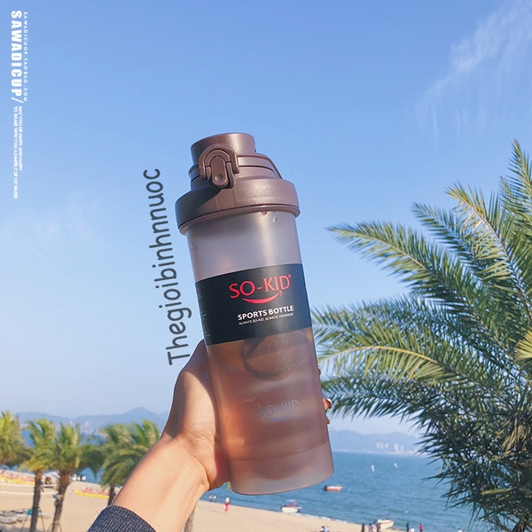 Bình lắc sữa shaker tập Gym So-Kid màu Nâu