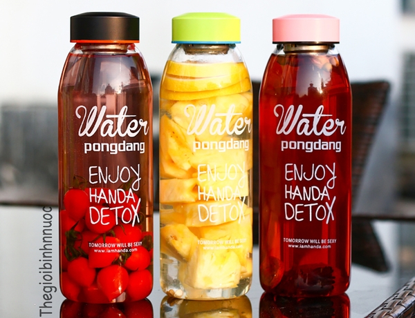 Bình Nước Thủy Tinh Lọc Trà  WATER PONGDANG Detox 