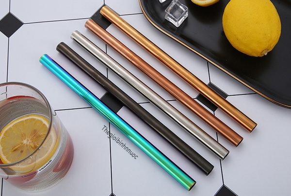 Ống Hút Inox Thẳng Uống Trà Sữa 1.2 * 21.5cm