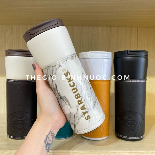 Bình Giữ Nhiệt Starbucks Korea 2020 Leather Thermos Cup