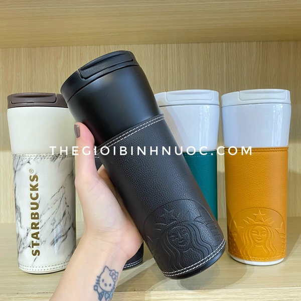 Bình Giữ Nhiệt Starbucks Korea 2020 Leather Thermos Cup