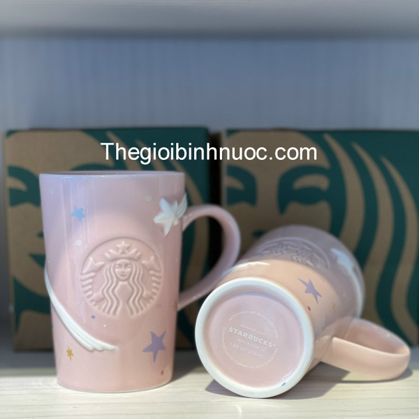 Ly STARBUCKS CHRISTMAS Pink Five-Pointed Meteor 300ML