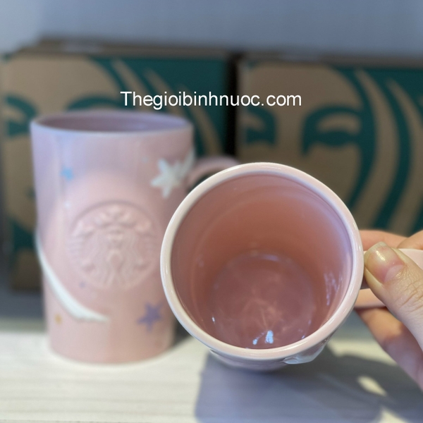 Ly STARBUCKS CHRISTMAS Pink Five-Pointed Meteor 300ML