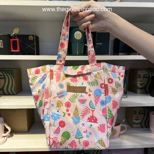 Túi Đựng Hộp Cơm 2 Ngăn Xinh Xắn Hạo Tiết Tropical