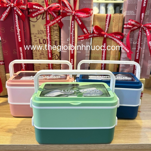 Hộp Cơm Nhựa Lunch Box Hai Tầng