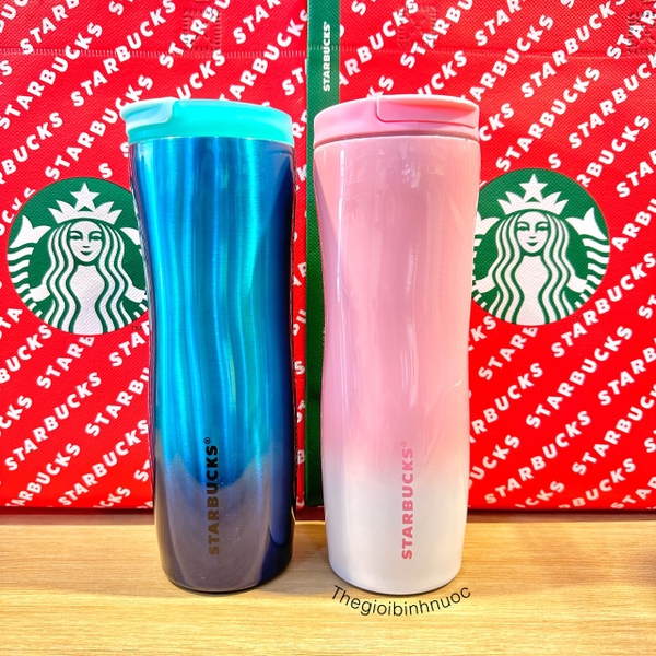 Bình Giữ Nhiệt Starbucks Hồng Xanh Dương