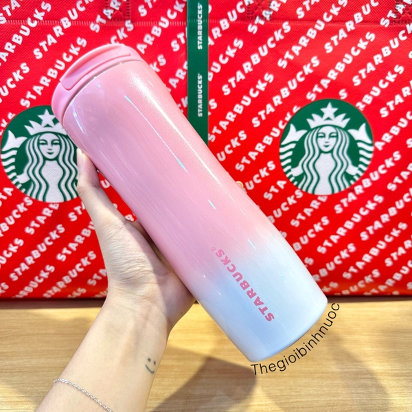 Bình Giữ Nhiệt Starbucks Hồng Xanh Dương