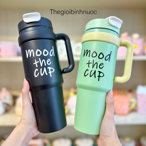 Ly Giữ Nhiệt 1Lit Có Quai Cầm Tặng Kèm Ống Hút Tiện Lợi