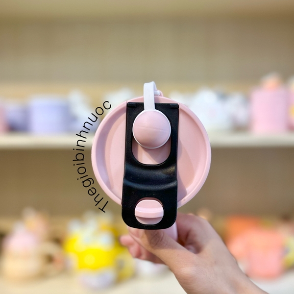 Ly Giữ Nhiệt 1Lit Có Quai Cầm Tặng Kèm Ống Hút Tiện Lợi