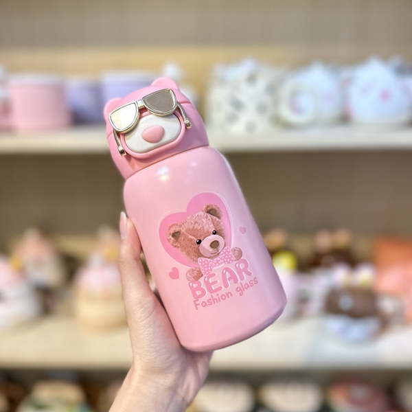 Bình Giữ Nhiệt Kèm Túi Gấu Dễ Thương 500ML 