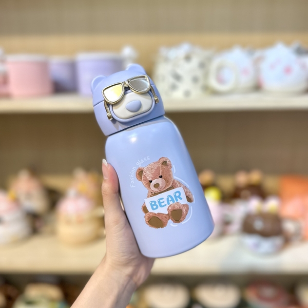 Bình Giữ Nhiệt Kèm Túi Gấu Dễ Thương 500ML 