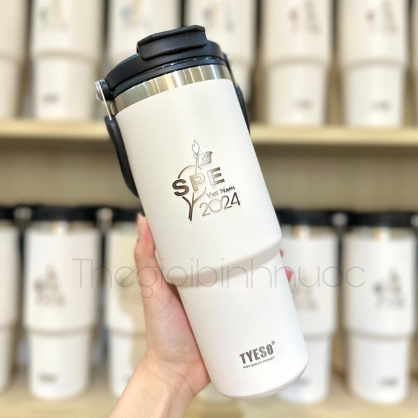 Sỉ In Logo Khắc Tên Logo Ly Giữ Nhiệt Tyeso 900ML