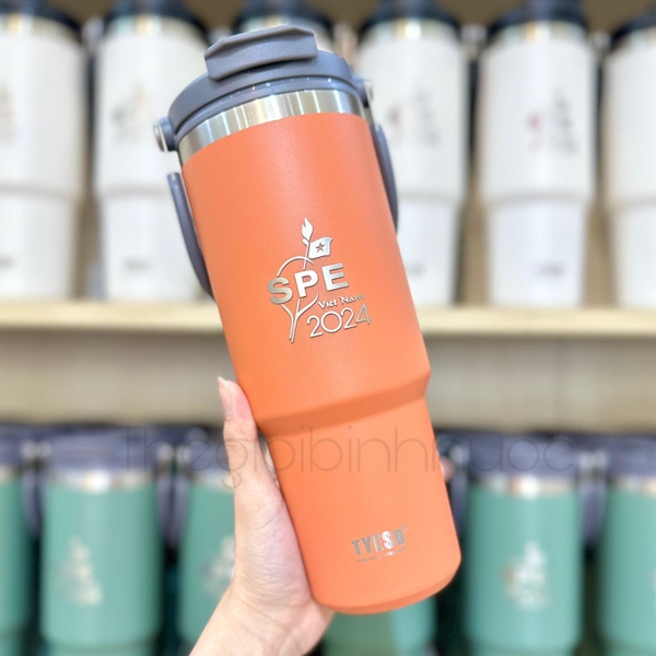 Sỉ In Logo Khắc Tên Logo Ly Giữ Nhiệt Tyeso 900ML