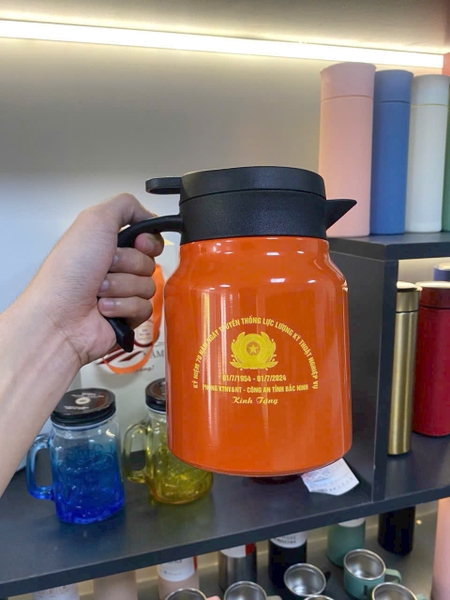 Sỉ In Logo Khắc Tên Bình Giữ Nhiệt Pha Trà 1000ML