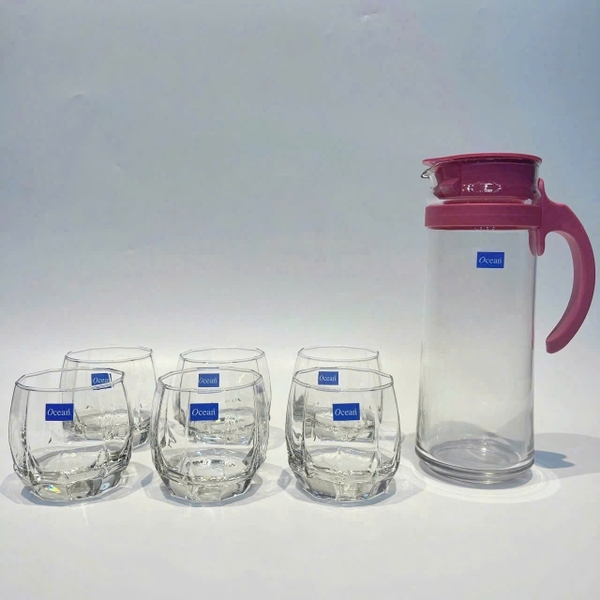 Sỉ In Logo Bộ Bình và Cốc Thủy Tinh