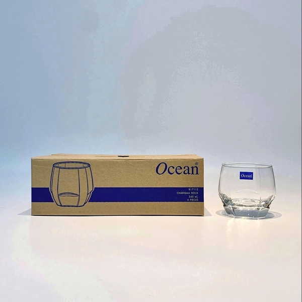 Sỉ In Logo Set Ly Thủy Tinh Ocean b17112 340ML