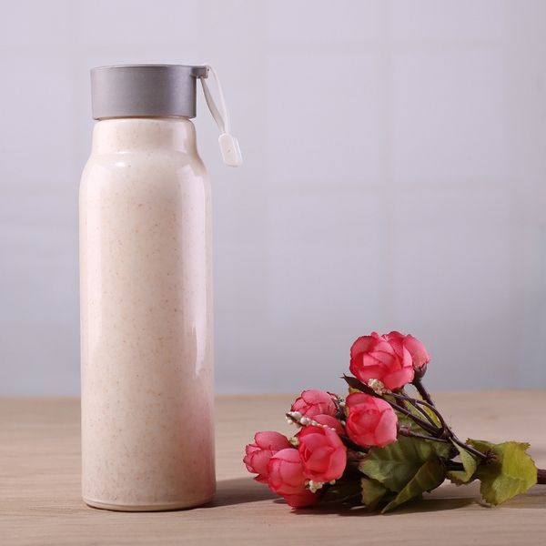 Sỉ In Logo Bình Lõi Thuỷ Tinh Lúa Mạch 350ML