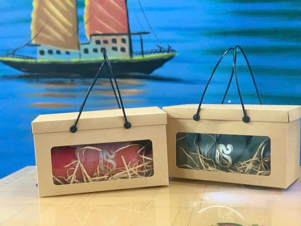 Sỉ In Logo Hộp Giấy Dây Rút Đựng Bình Giữ Nhiệt