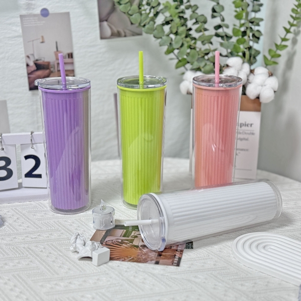 Sỉ In Logo Ly Nhựa 2 Lớp 800ML