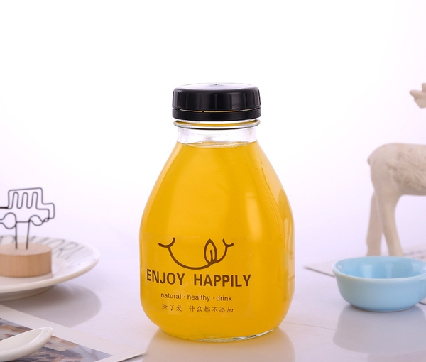 Sỉ In Logo Khắc Logo Chai Thủy Tinh Vuông Lùn 300ML