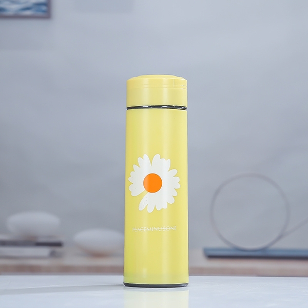 Sỉ In Logo Bình THỦY TINH 400ml hoa cúc pastel