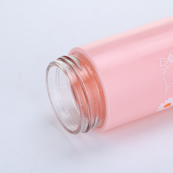 Sỉ In Logo Bình THỦY TINH 400ml hoa cúc pastel