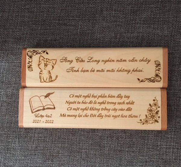 Sỉ Hộp Bút Gỗ In Logo Khắc Logo