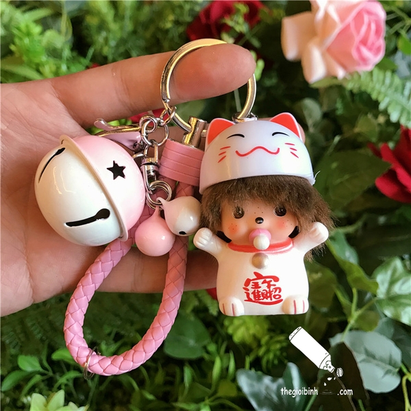 Móc Khoá Búp Bê Mèo May Mắn